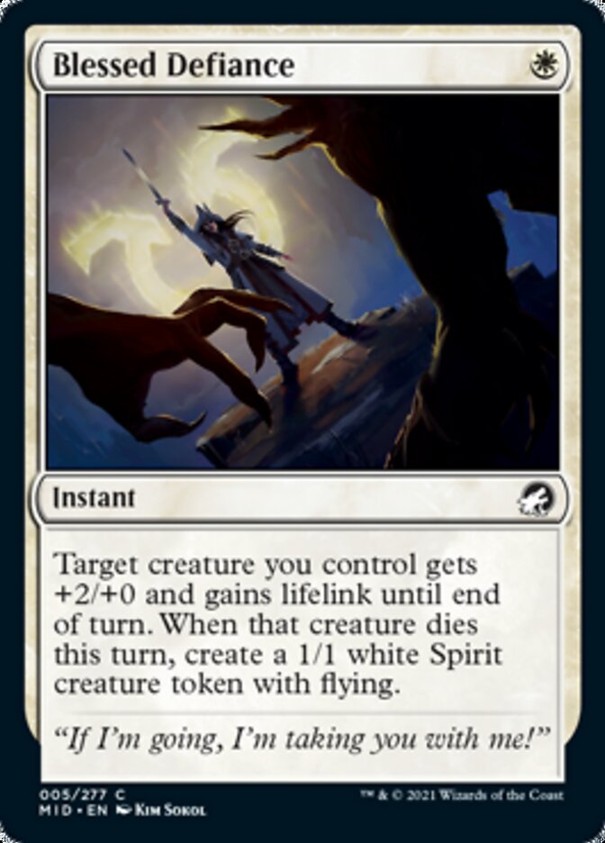 Blessed Defiance [Innistrad: Midnight Hunt] | Gear Gaming Bentonville
