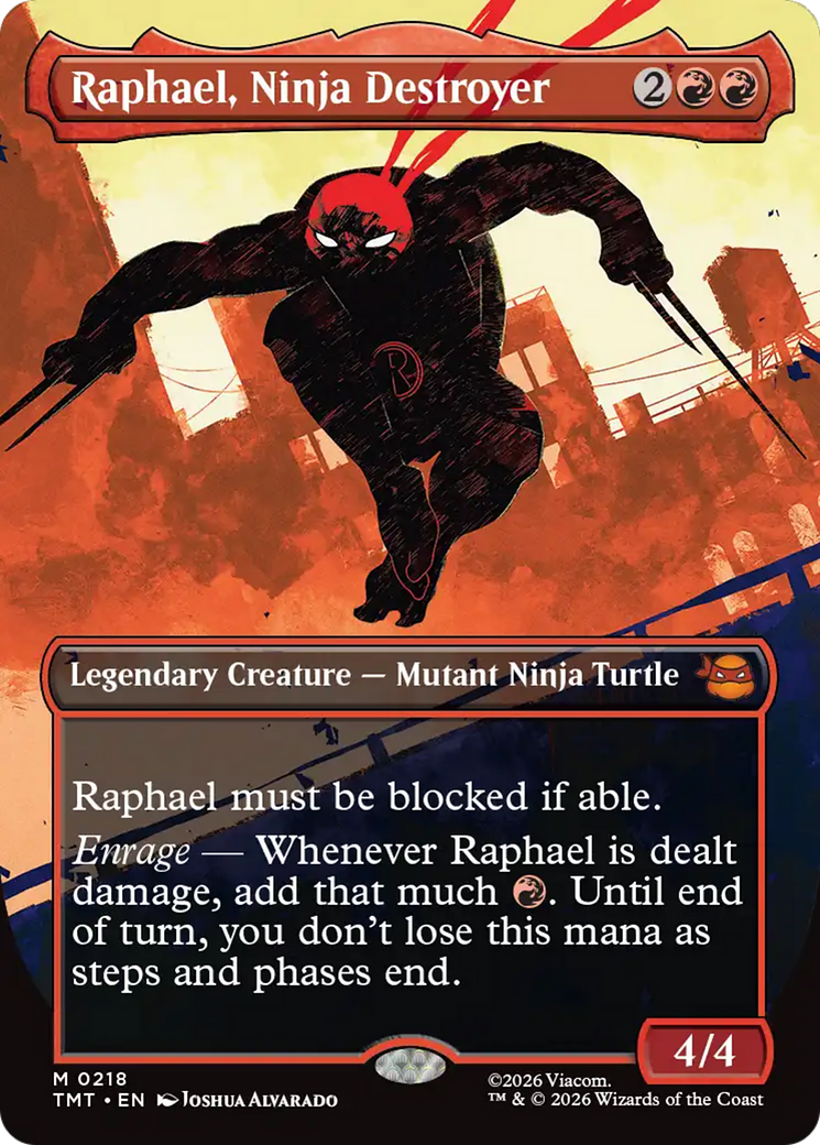 Raphael, Ninja Destroyer (Borderless) [Teenage Mutant Ninja Turtles] | Gear Gaming Bentonville