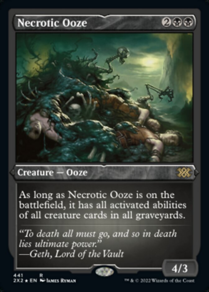 Necrotic Ooze (Foil Etched) [Double Masters 2022] | Gear Gaming Bentonville