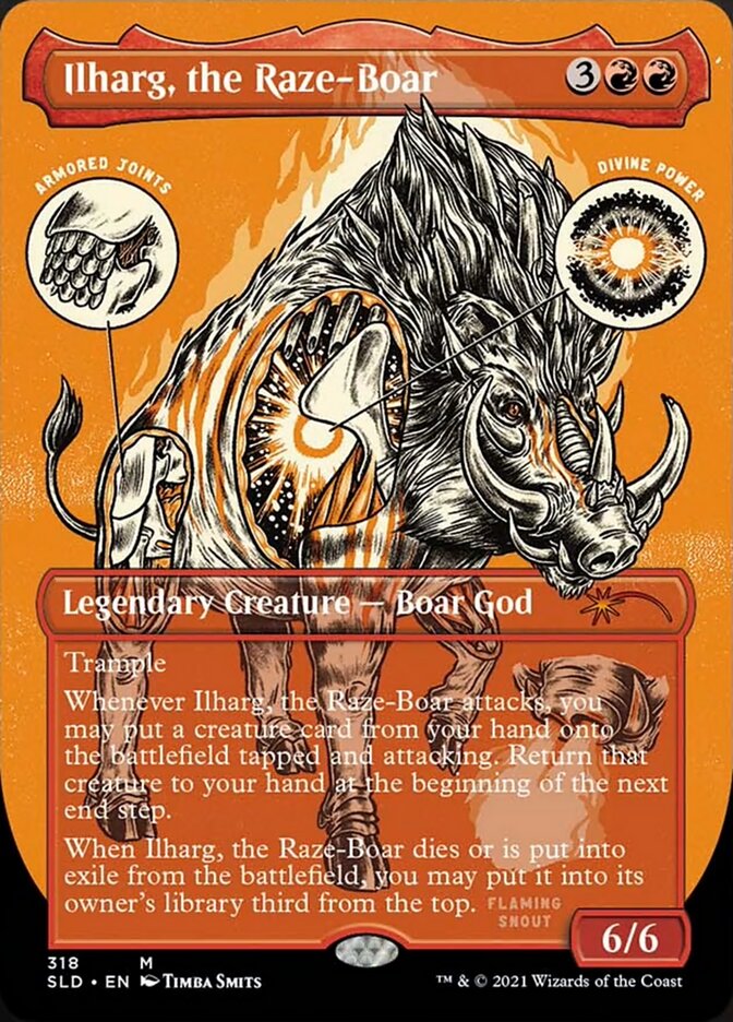 Ilharg, the Raze-Boar (Borderless Foil Etched) [Secret Lair Drop Series] | Gear Gaming Bentonville