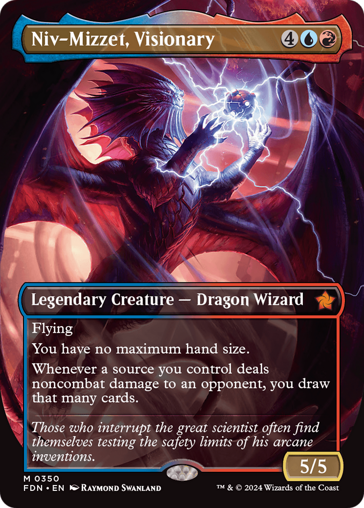 Niv-Mizzet, Visionary (Borderless) [Foundations] | Gear Gaming Bentonville