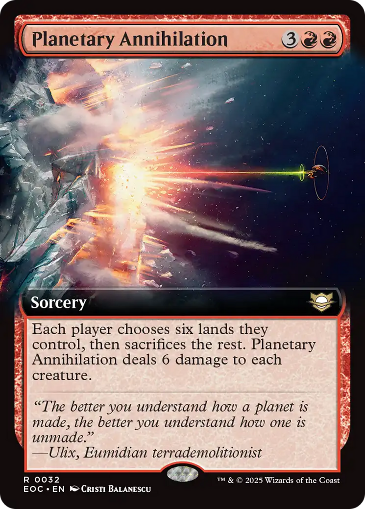 Planetary Annihilation (Extended Art) [Edge of Eternities Commander] | Gear Gaming Bentonville