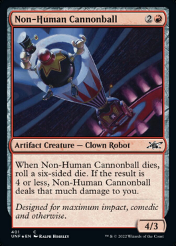 Non-Human Cannonball (Galaxy Foil) [Unfinity] | Gear Gaming Bentonville