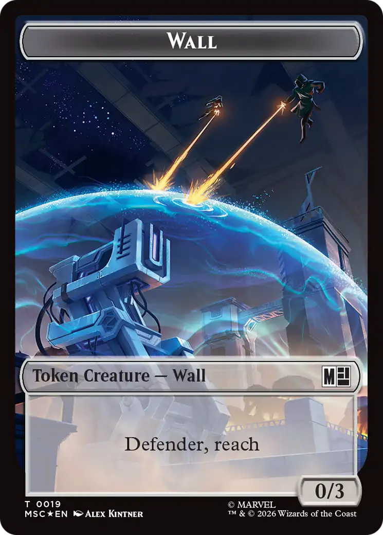 Copy (017) // Wall (019) Double-Sided Token (Surge Foil) [Marvel Super Heroes Commander Tokens] | Gear Gaming Bentonville