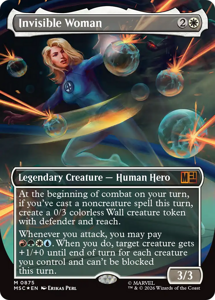 Invisible Woman (Borderless) (Surge Foil) [Marvel Super Heroes Commander] | Gear Gaming Bentonville