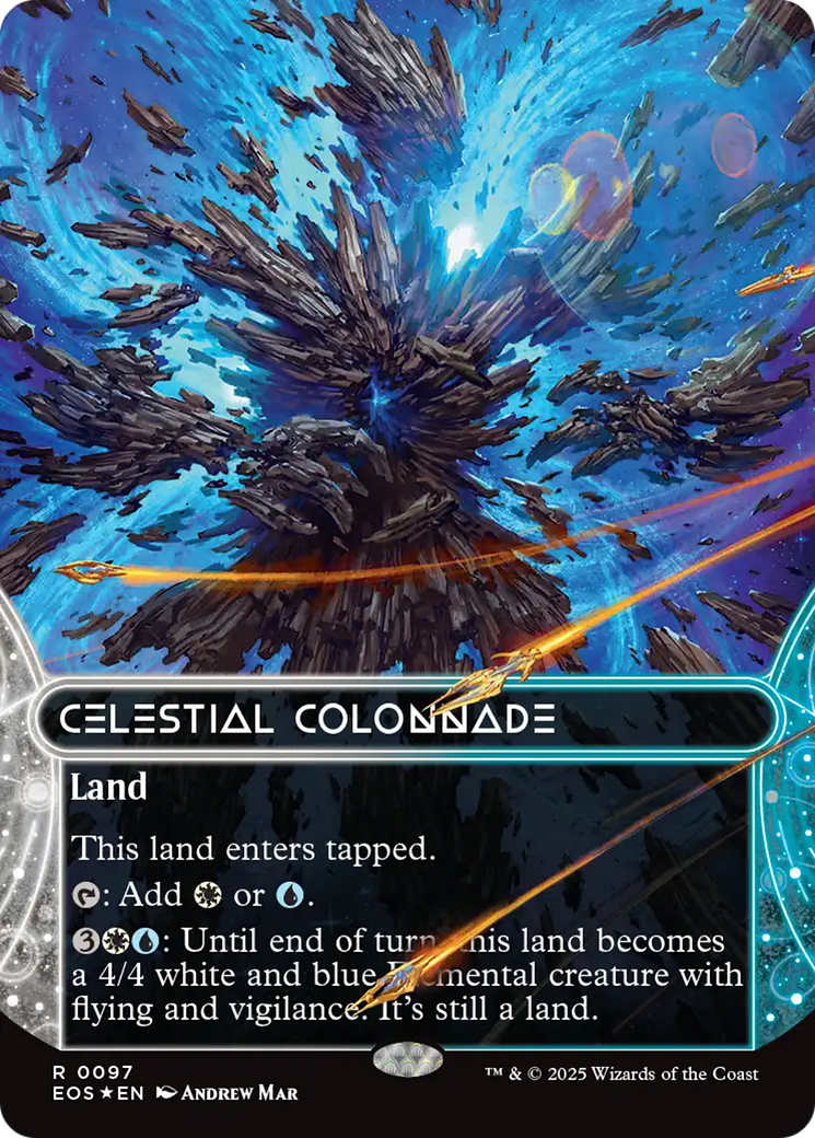 Celestial Colonnade (0097) (Borderless) (Galaxy Foil) [Edge of Eternities: Stellar Sights] | Gear Gaming Bentonville