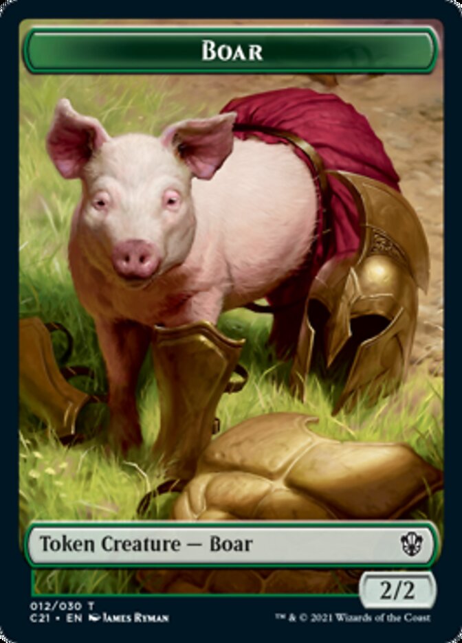 Hydra // Boar Double-Sided Token [Commander 2021 Tokens] | Gear Gaming Bentonville