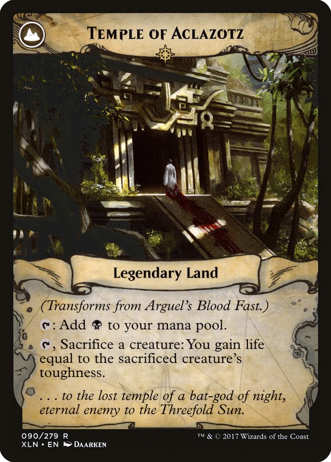 Arguel's Blood Fast // Temple of Aclazotz [Ixalan] | Gear Gaming Bentonville