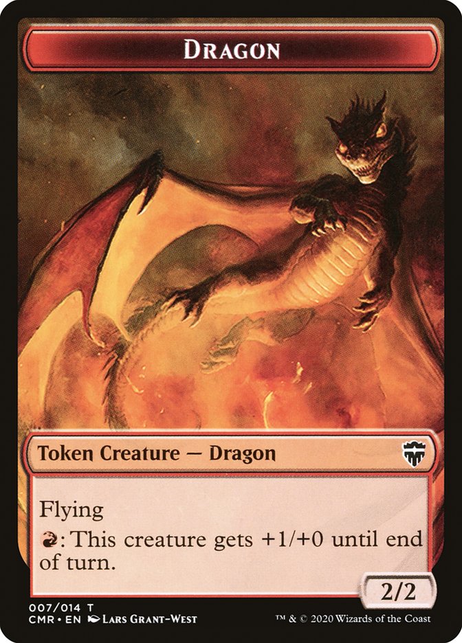 Dragon // Horror Double-Sided Token [Commander Legends Tokens] | Gear Gaming Bentonville