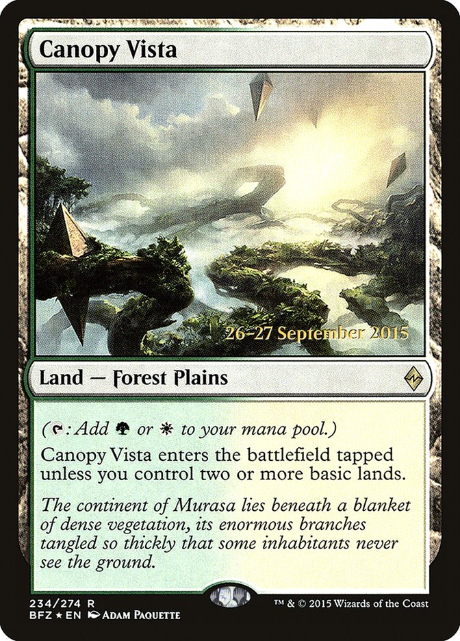 Canopy Vista [Battle for Zendikar Prerelease Promos] | Gear Gaming Bentonville