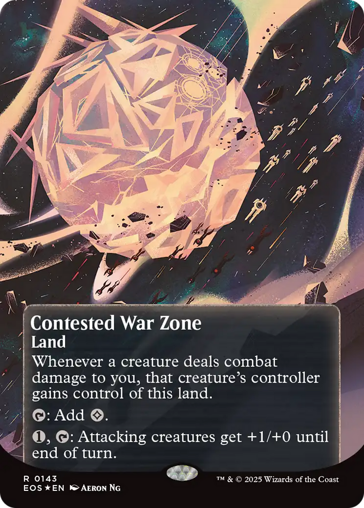 Contested War Zone (0143) (Borderless) (Galaxy Foil) [Edge of Eternities: Stellar Sights] | Gear Gaming Bentonville