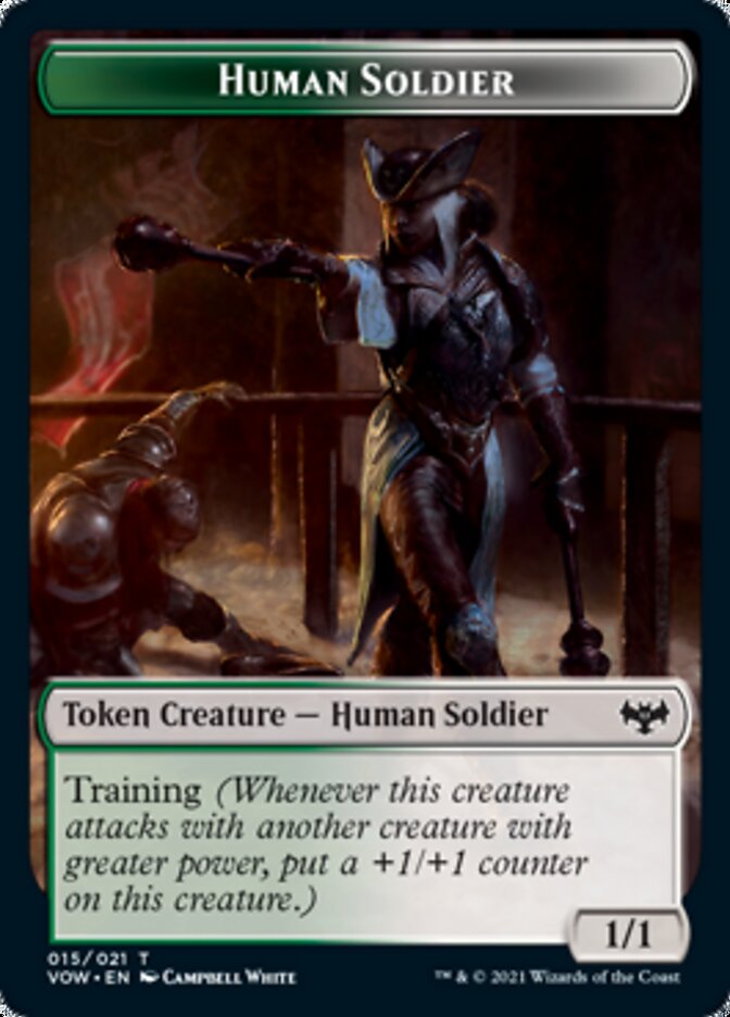 Blood // Human Soldier Double-Sided Token [Innistrad: Crimson Vow Tokens] | Gear Gaming Bentonville