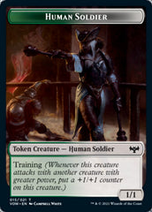 Blood // Human Soldier Double-Sided Token [Innistrad: Crimson Vow Tokens] | Gear Gaming Bentonville