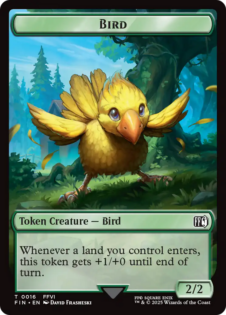 Bird (0016) // Wizard (0014) Double-Sided Token [FINAL FANTASY Tokens] | Gear Gaming Bentonville