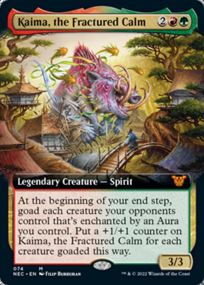 Kaima, the Fractured Calm (Extended Art) [Kamigawa: Neon Dynasty Commander] | Gear Gaming Bentonville