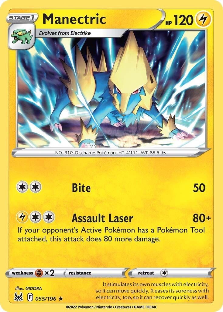 Manectric (055/196) [Sword & Shield: Lost Origin] | Gear Gaming Bentonville