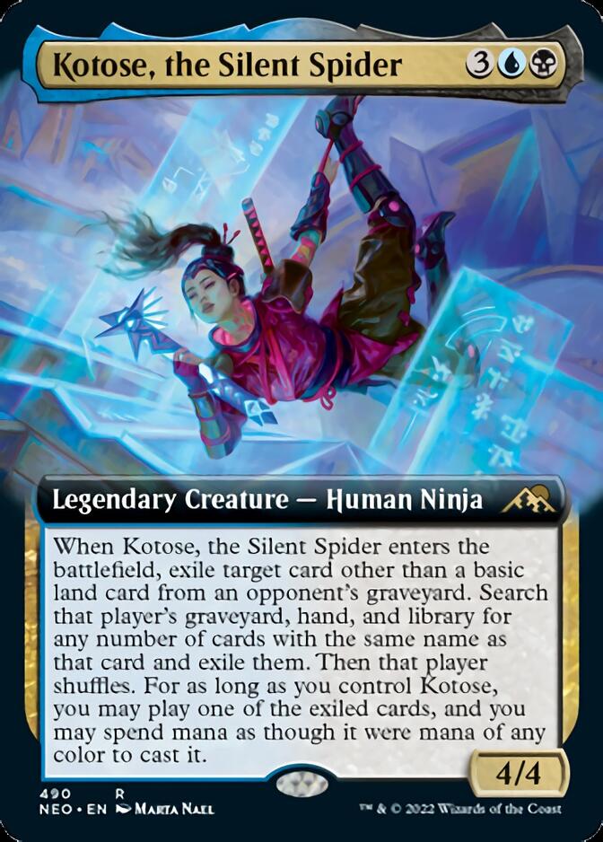 Kotose, the Silent Spider (Extended Art) [Kamigawa: Neon Dynasty] | Gear Gaming Bentonville