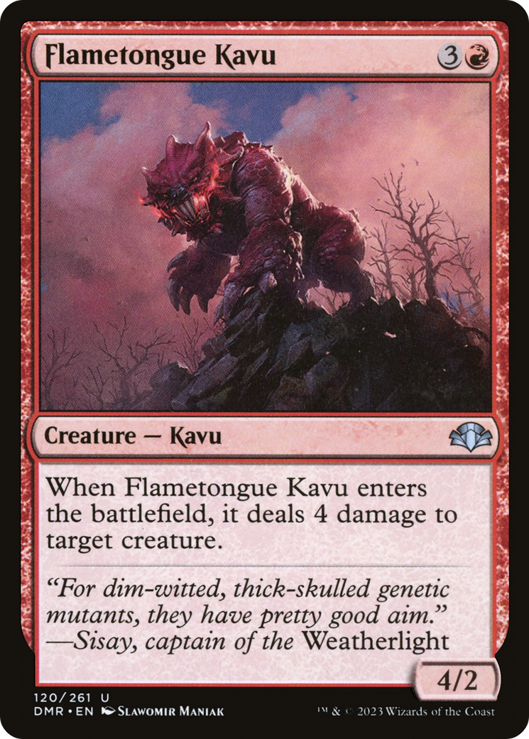 Flametongue Kavu [Dominaria Remastered] | Gear Gaming Bentonville