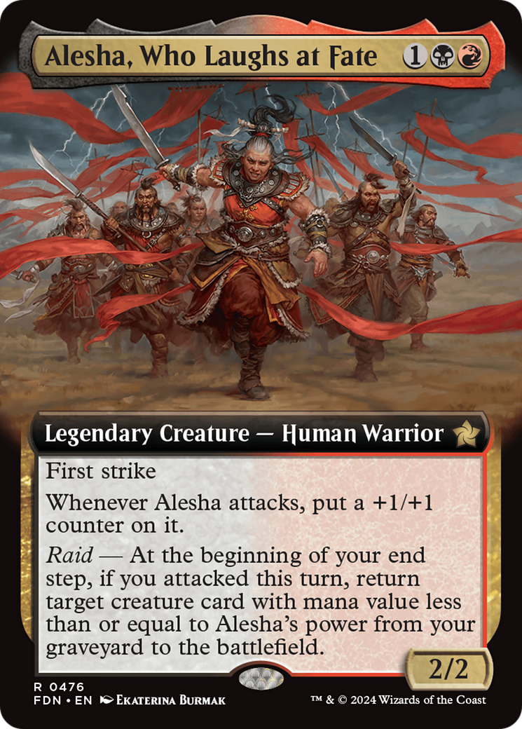 Alesha, Who Laughs at Fate (Extended Art) [Foundations] | Gear Gaming Bentonville