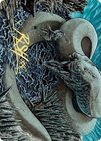 Koma, Cosmos Serpent 2 Art Card (Gold-Stamped Signature) [Kaldheim Art Series] | Gear Gaming Bentonville