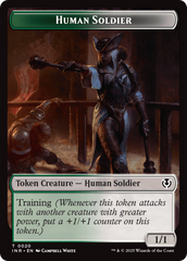 Human Soldier (0020) // Emblem - Tamiyo, Field Researcher Double-Sided Token [Innistrad Remastered Tokens] | Gear Gaming Bentonville