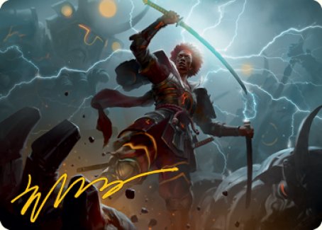 Raiyuu, Storm's Edge Art Card (Gold-Stamped Signature) [Kamigawa: Neon Dynasty Art Series] | Gear Gaming Bentonville