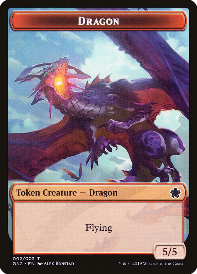 Dragon // Dinosaur Double-Sided Token [Game Night 2019 Tokens] | Gear Gaming Bentonville