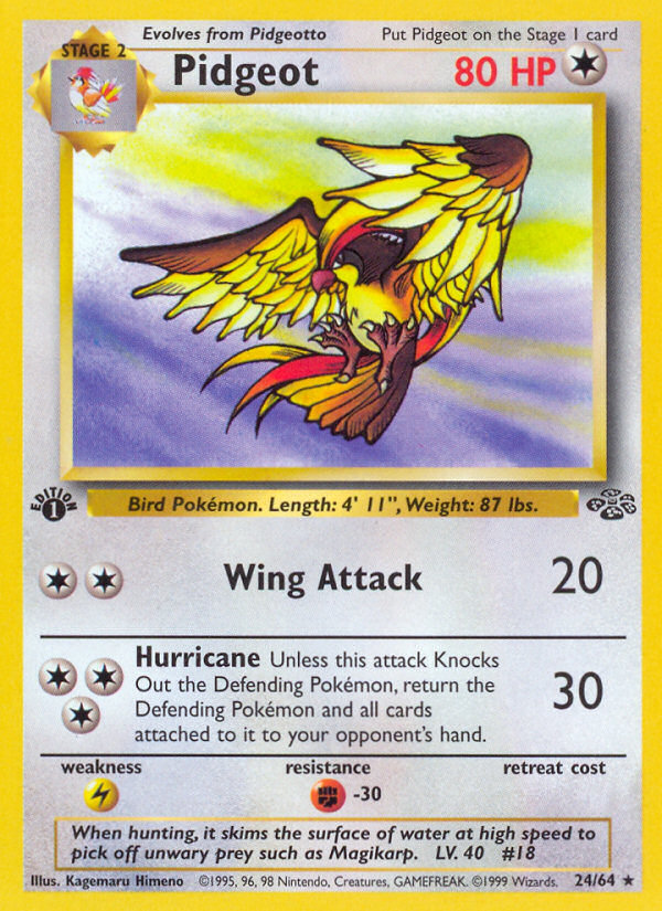 Pidgeot (24/64) [Jungle 1st Edition] | Gear Gaming Bentonville