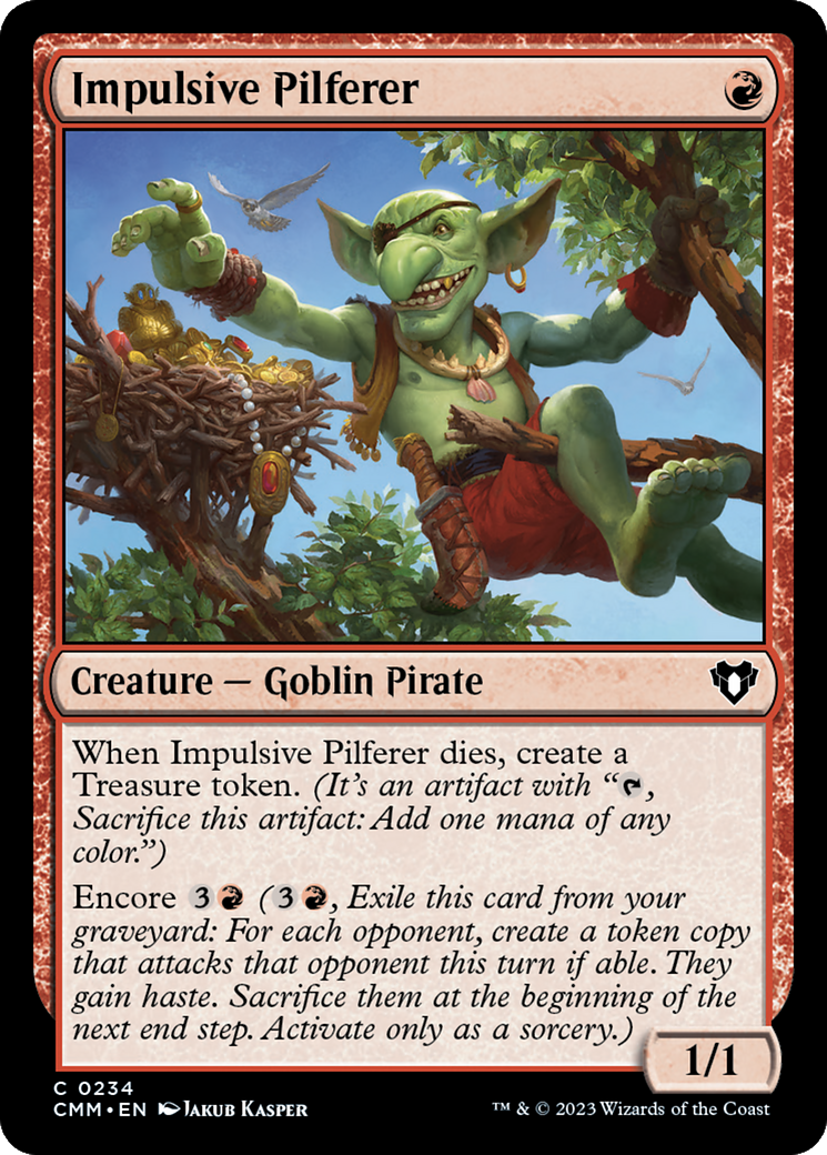 Impulsive Pilferer [Commander Masters] | Gear Gaming Bentonville