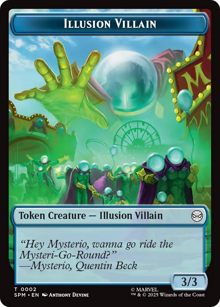 Spider // Illusion Villain Double-Sided Token [Marvel's Spider-Man Tokens] | Gear Gaming Bentonville
