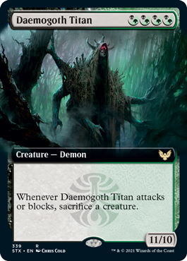 Daemogoth Titan (Extended Art) [Strixhaven: School of Mages] | Gear Gaming Bentonville