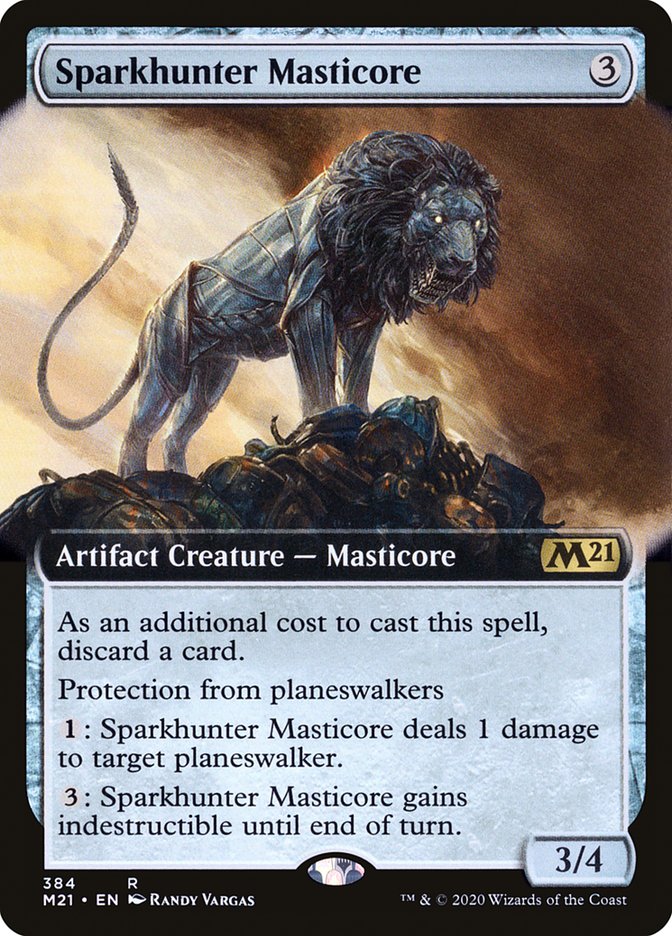 Sparkhunter Masticore (Extended Art) [Core Set 2021] | Gear Gaming Bentonville