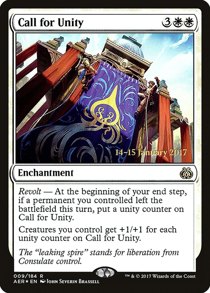 Call for Unity [Aether Revolt Prerelease Promos] | Gear Gaming Bentonville