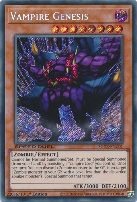 Vampire Genesis [SGX3-ENC01] Secret Rare | Gear Gaming Bentonville