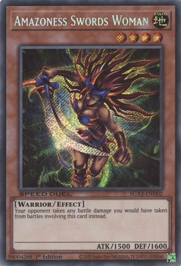 Amazoness Swords Woman [SGX3-END02] Secret Rare | Gear Gaming Bentonville