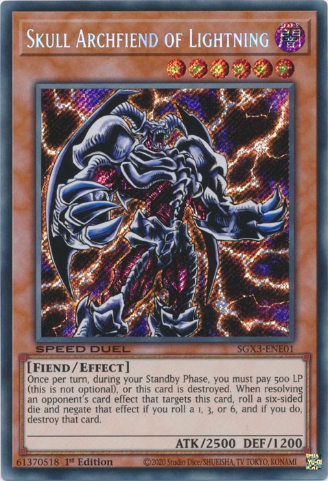 Skull Archfiend of Lightning [SGX3-ENE01] Secret Rare | Gear Gaming Bentonville