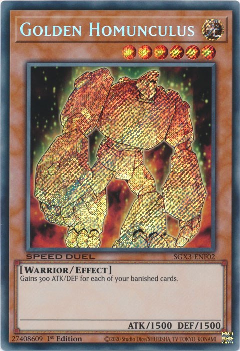 Golden Homunculus [SGX3-ENF02] Secret Rare | Gear Gaming Bentonville