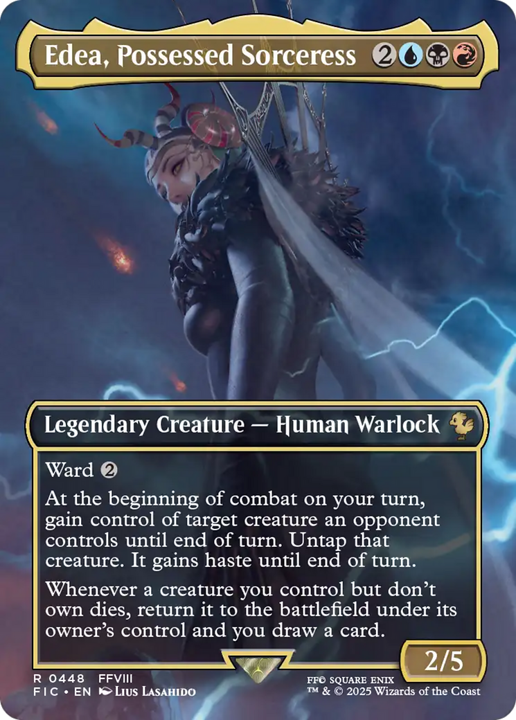 Edea, Possessed Sorceress (Borderless) [FINAL FANTASY Commander] | Gear Gaming Bentonville
