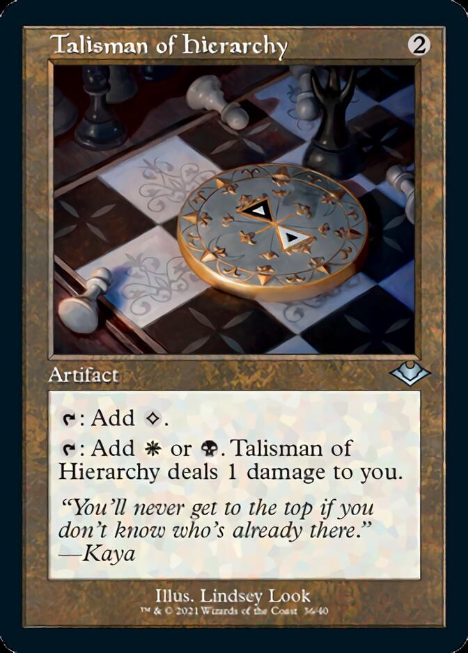 Talisman of Hierarchy (Retro Foil Etched) [Modern Horizons] | Gear Gaming Bentonville