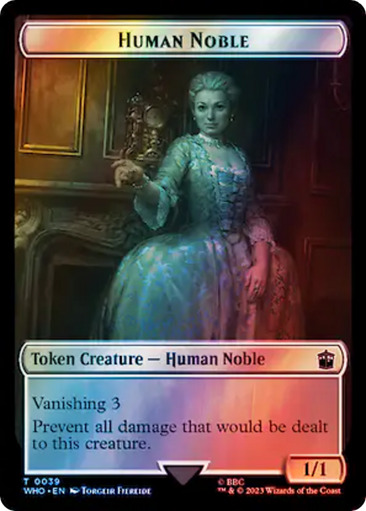 Human Noble // Treasure (0062) Double-Sided Token (Surge Foil) [Doctor Who Tokens] | Gear Gaming Bentonville