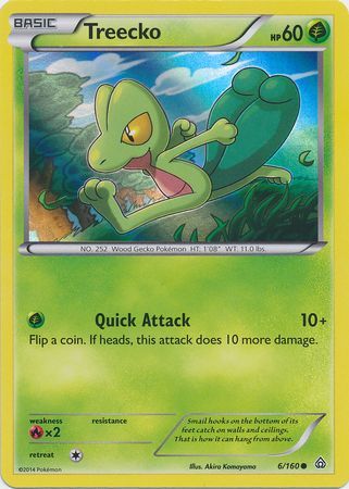 Treecko (6/160) (Sheen Holo) [XY: Primal Clash] | Gear Gaming Bentonville