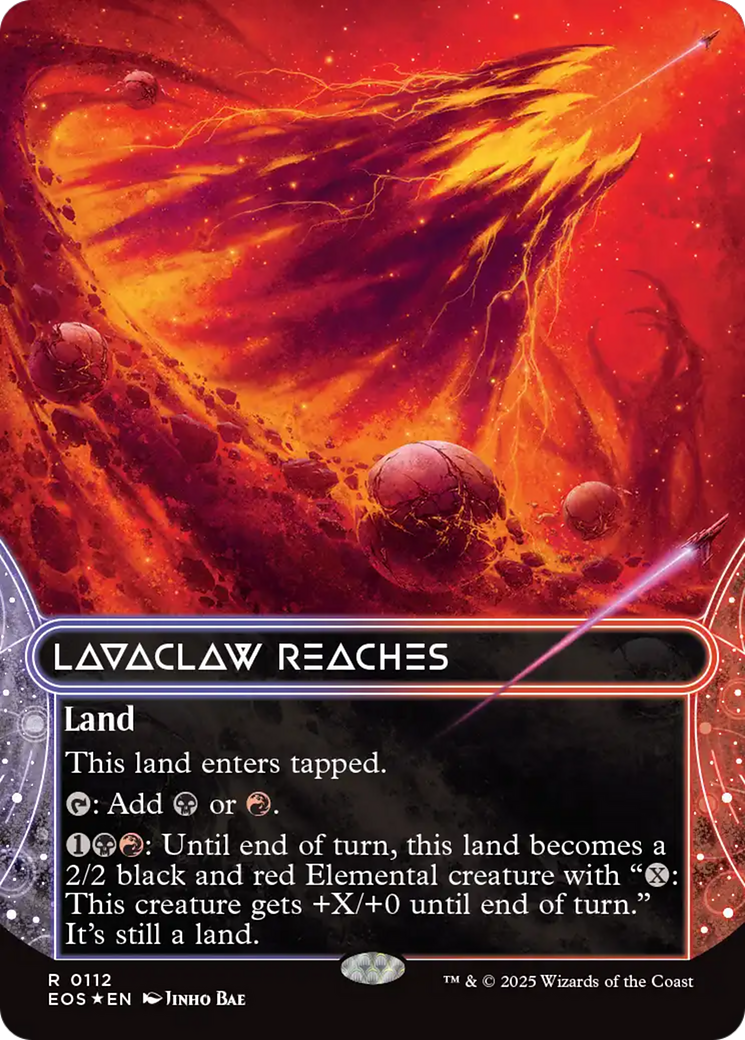 Lavaclaw Reaches (0112) (Borderless) (Galaxy Foil) [Edge of Eternities: Stellar Sights] | Gear Gaming Bentonville