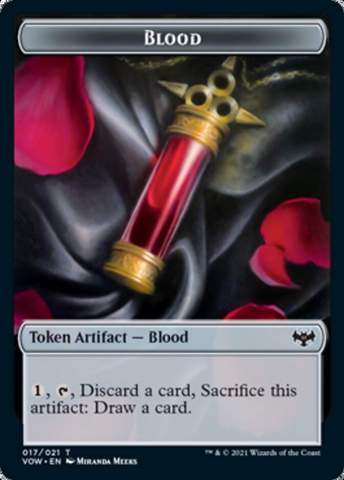Blood // Chandra, Dressed to Kill Emblem Double-Sided Token [Innistrad: Crimson Vow Tokens] | Gear Gaming Bentonville