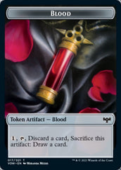 Blood // Chandra, Dressed to Kill Emblem Double-Sided Token [Innistrad: Crimson Vow Tokens] | Gear Gaming Bentonville