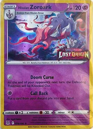 Hisuian Zoroark (076/196) (Lost Origin Stamp) [Sword & Shield: Lost Origin] | Gear Gaming Bentonville