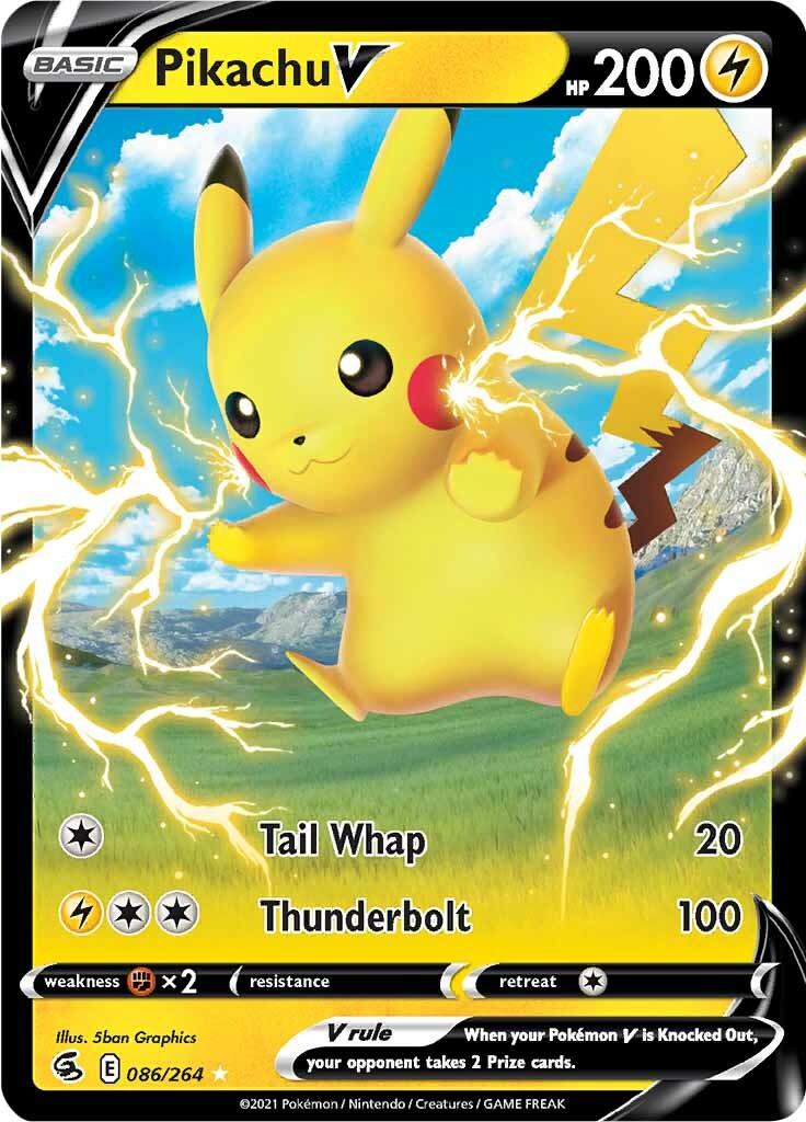 Pikachu V (086/264) [Sword & Shield: Fusion Strike] | Gear Gaming Bentonville