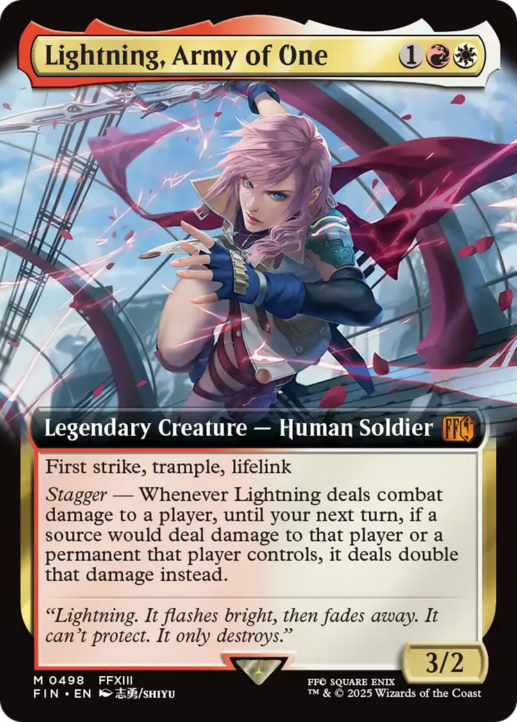 Lightning, Army of One (Extended Art) [FINAL FANTASY] | Gear Gaming Bentonville