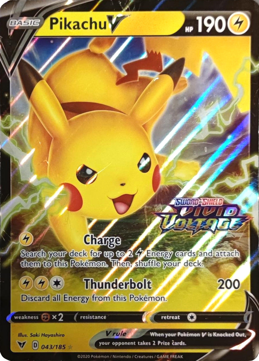 Pikachu V (043/185) (Vivid Voltage Stamp) [Sword & Shield: Vivid Voltage] | Gear Gaming Bentonville