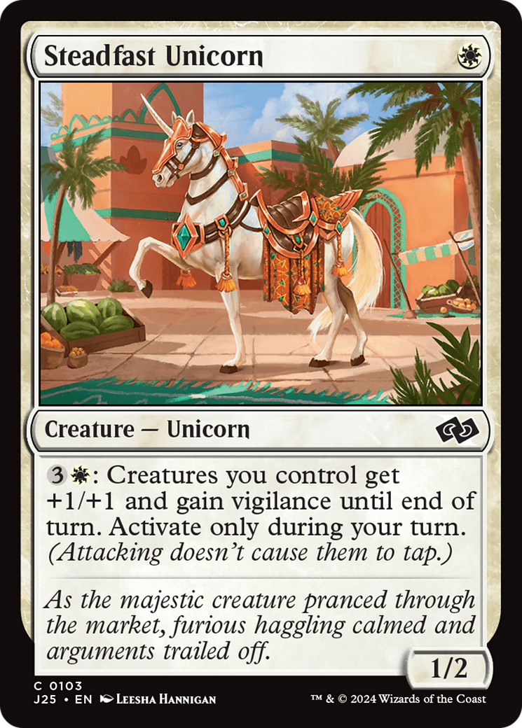 Steadfast Unicorn [Foundations Jumpstart] | Gear Gaming Bentonville