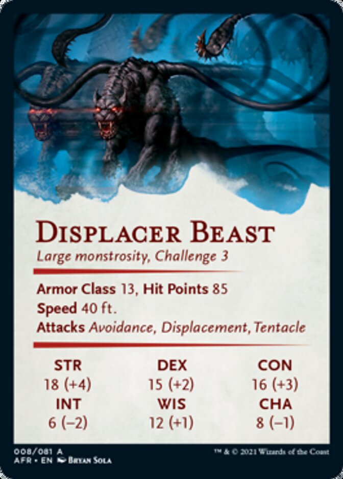 Displacer Beast Art Card [Dungeons & Dragons: Adventures in the Forgotten Realms Art Series] | Gear Gaming Bentonville
